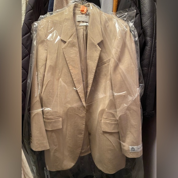 Babaton Agency Blazer in Heather Oat Beige - Picture 8 of 10